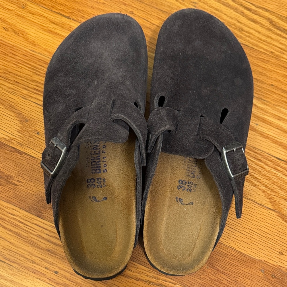 Birkenstock Boston Clogs | Soft Footbed | Velvet Grey | 38N